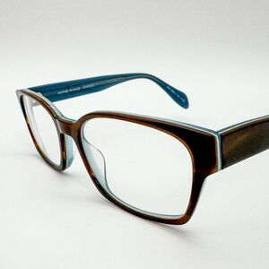 Oliver Peoples OV5188 Tinney Eyeglasses Frame Brown Blue Rim 52-17-140